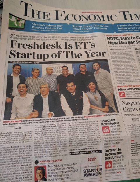 Girish Mathrubootham article was published in newspaper