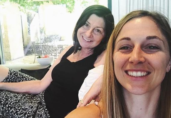 Hayley Leake with her mother