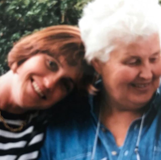 Hilary Gish Whitehall with her mother