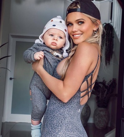 Hilde Osland with her son Ragnar