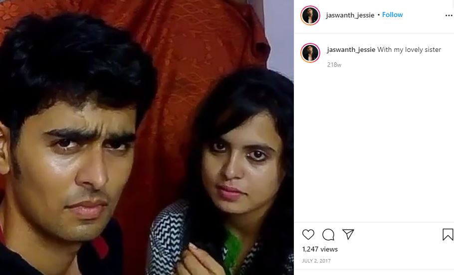 Jaswanth Padala with his sister