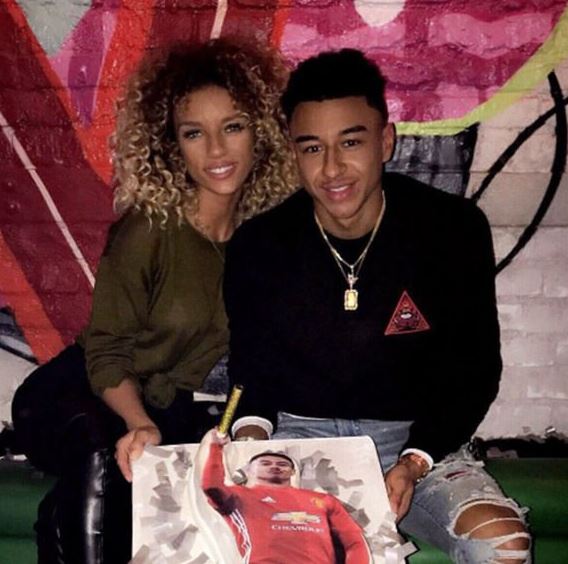Jena Frumes with her ex-boyfriend Jesse Lingard