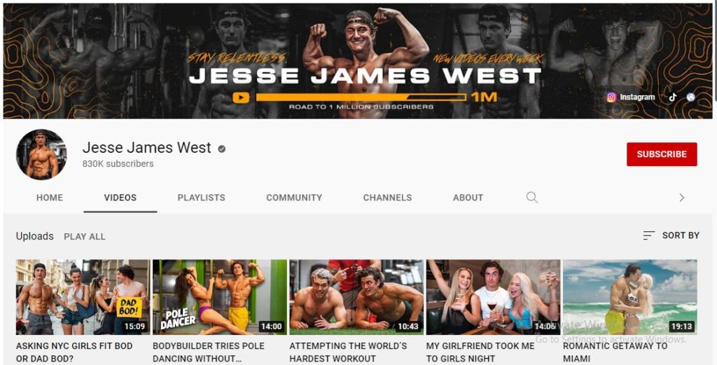 Jesse James West Youtube channel