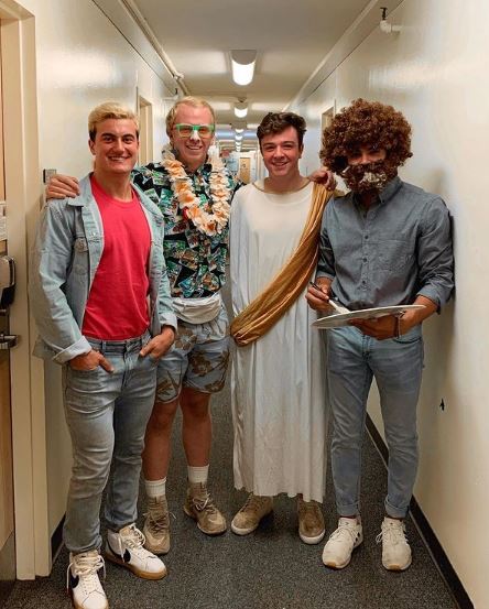 Jesse James West with his friends