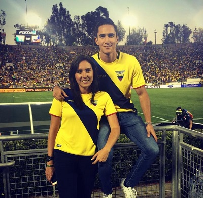 Juan David Borrero with his sister Juliana Borrero