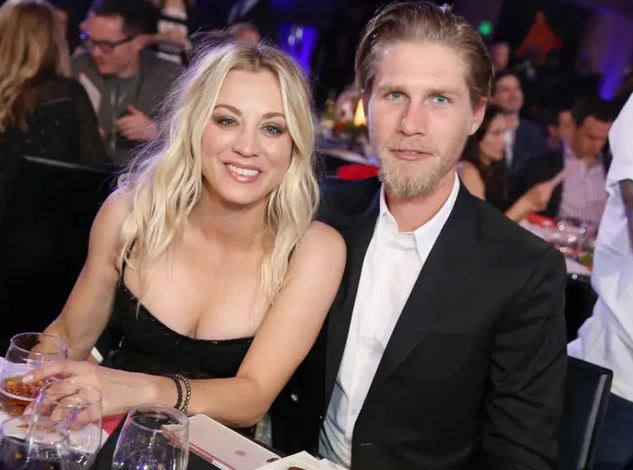 Karl Cook with Kaley Cuoco