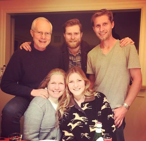 Karl Cook with his parents and siblings