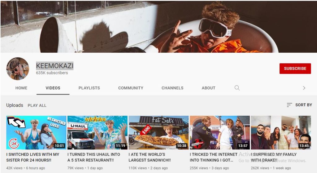 Keemokazi Youtube channel