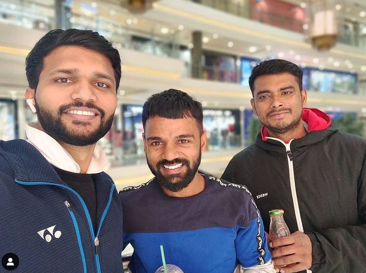 Krishna Nagar with his friends