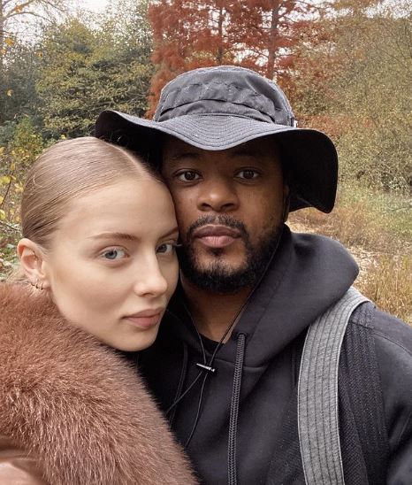 Margaux Alexandra with her fiancé Patrice Evra