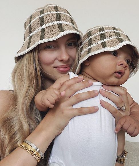 Margaux Alexandra with her son Lilas Latyr