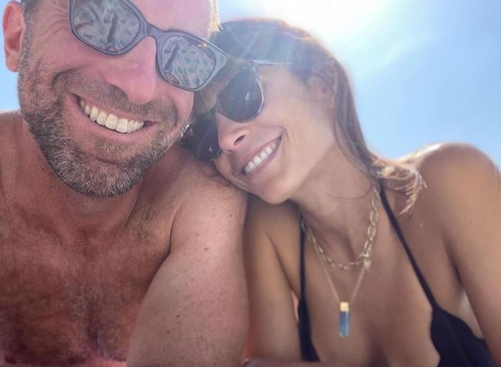 Mason Morfit with his fiancée Jordana Brewster