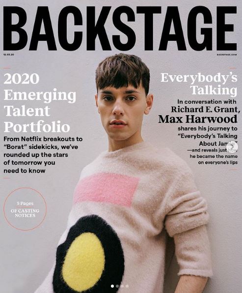 Max Harwood first magazine cover