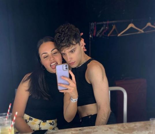 Max Harwood with Abi Green
