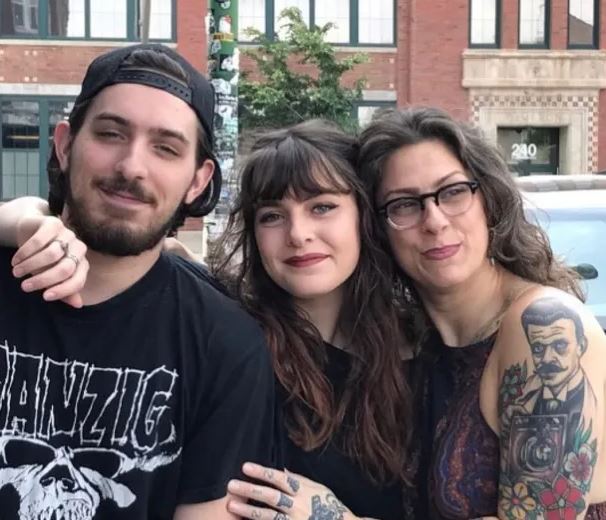 Memphis with her mother Danielle Colby and brother Miles