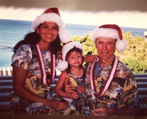 Morgan Eastwood was photographed with her mother Dina Marie Fisher and father Clinton Eastwood