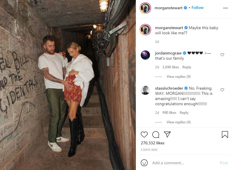 Morgan Stewart is pregnant with second child