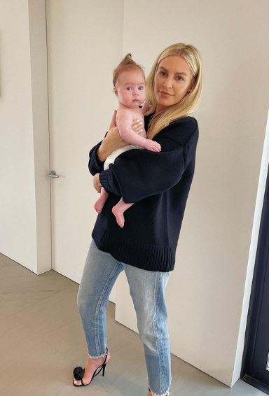 Morgan Stewart with her daughter Row Renggli