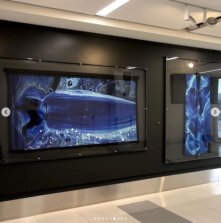 Moses Hacmon water exhibition at LAX