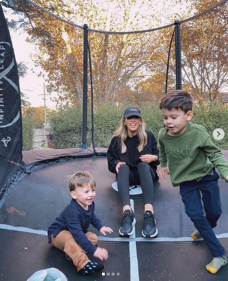Nadia Bartel enjoys with her kids