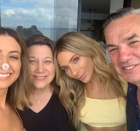 Nadia Bartel with her parents and sister