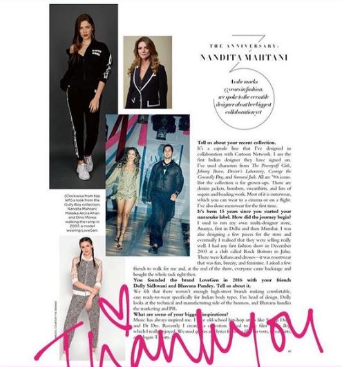 Nandita Mahtani article was published in Harpers Bazaar India magazine