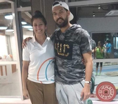 Navnita Gautam with Yuvraj Singh