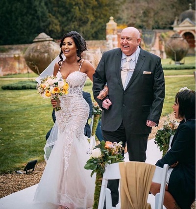 Nikita Jasmine with her father