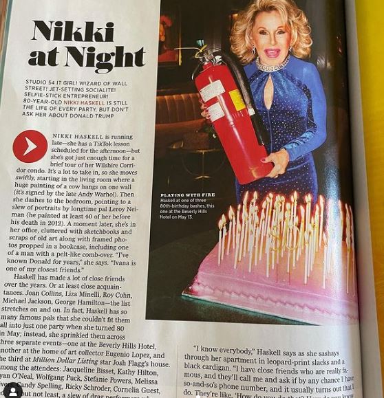 Nikki Haskell article was published by LA magazine