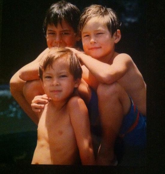 Old image of Danny Fujikawa with his brothers