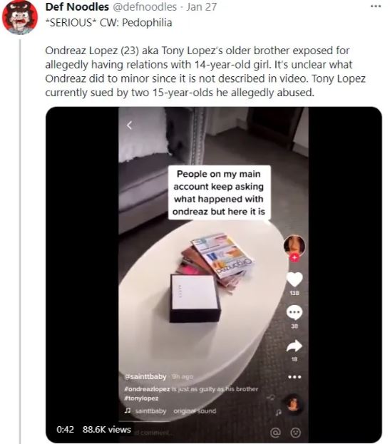 Ondreaz Lopez drama