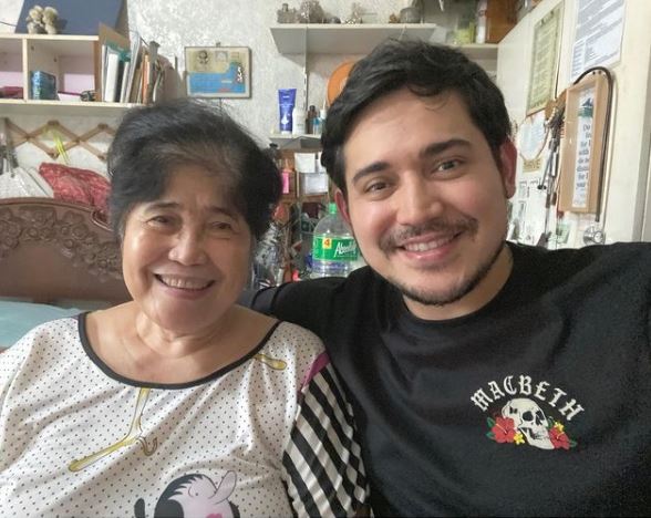 Paolo Contis with his mother