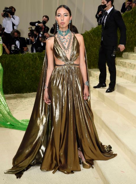Quannah Chasinghorse in Met Gala