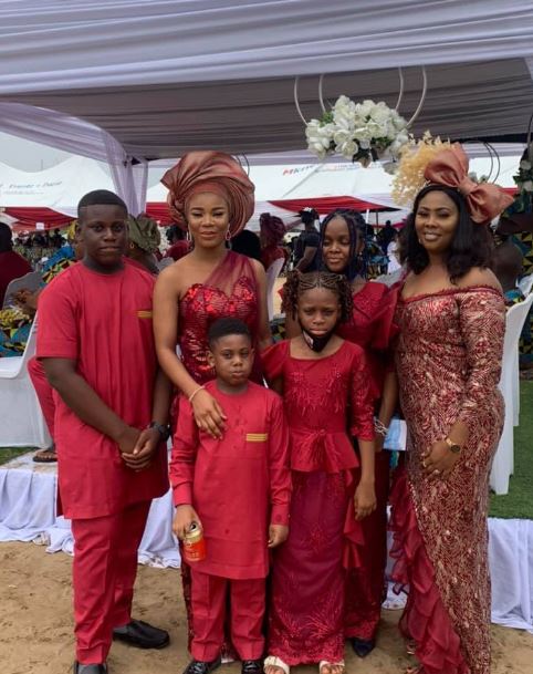 Queen BBNaija with family