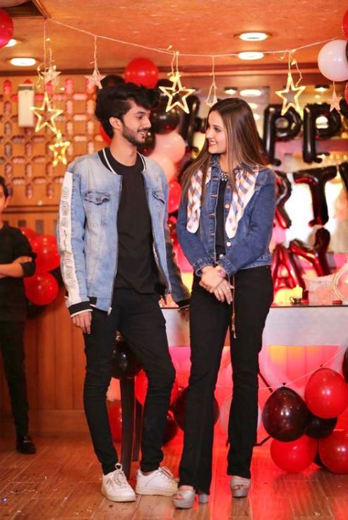 Rabeeca Khan with her best friend Hussain Tareen