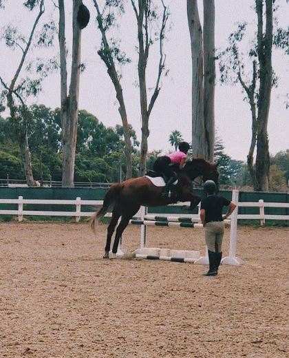 Sami Sheen loves horse riding