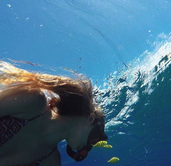 Sarah Brady loves underwater swimming