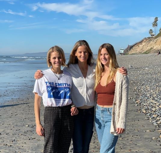Sarah Brady with her mother Grace Brady and sister Claire Brady