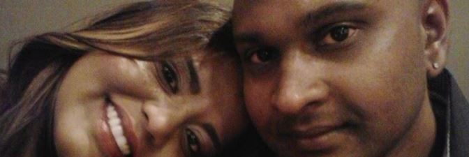 Sharlene Rampersad with her husband