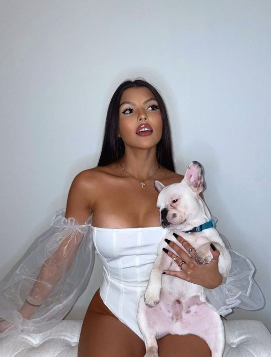 Silvana Mojica with her pet dog