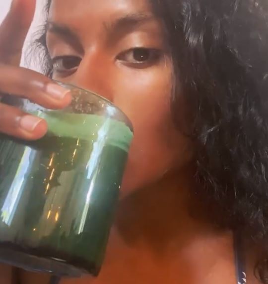 Simone Ashley prefers to intake healthy drinks