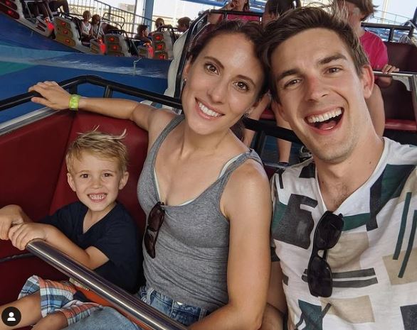 Stephanie Patrick with her son and husband