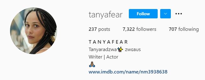 Tanya Fear IG profile