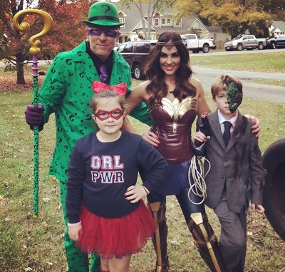 Tiffany Fallon and her family get the looks of characters from DC comics for Halloween 2018