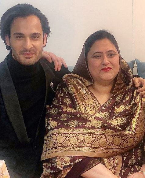 Umar Riaz with his mother