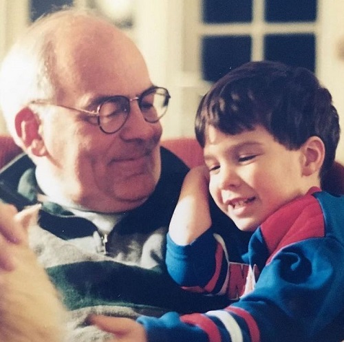 William Reeve childhood picture with his grandfather