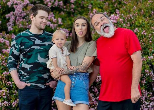 Acacia Kersey with her father Richard Clark and brother Peyton Clark