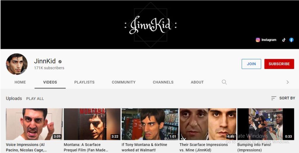 Ali Abulaban aka Jinnkid Youtube channel