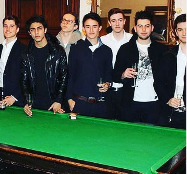 An old photo of Aryan Khan with his college friends