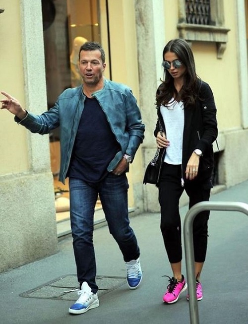 Anastasia Klimko with her husband Lothar Matthäus